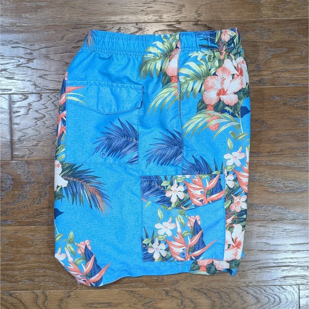 Tommy Bahama Mens Relax Swim Shorts Size XLarge Blue Tropical Floral‎
